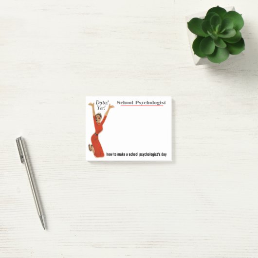 Funny Data Driven School Psycholoog Sticky Notes (Kantoor)