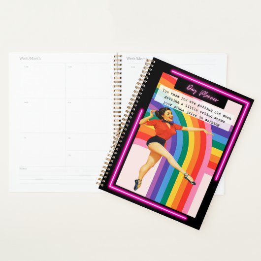 Funny Day Planner/Journal For Women Sassy-Prune (Devant avec enveloppe)