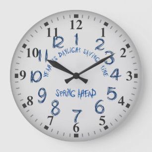 Funny Daylight Savings Time Spring voor klok