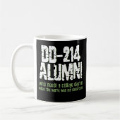 Funny DD-214 Militaire Veteraan Coffee Mok Alumni (Links)