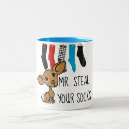Funny de heer Steal Your Socks Chihuahua mok