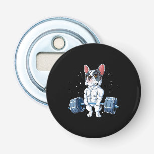 Funny Deadlift Gym Button Flesopener