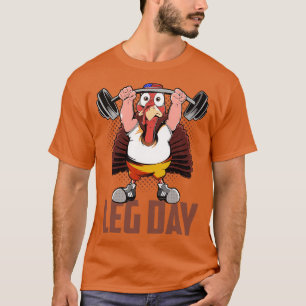 Funny Deadlift Thanksgiving Beendag dood Turkije T-shirt