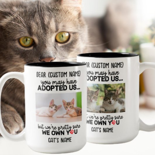 Funny Dear Cat Gezegde | De Foto & de Naam van de Tweekleurige Koffiemok