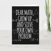 Funny Dear Math Grow Up Quote Problem Solver Kaart (Voorkant)