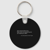 Funny Dear Person Behind Me, Keep Calm Funny Quote Sleutelhanger (Voorkant)