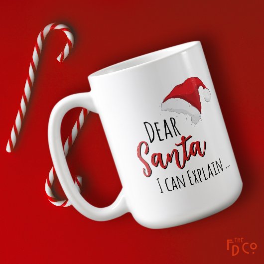 Funny Dear Santa (I can Explain ...) Customizable Koffiemok