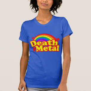 Funny Death Metal Rainbow (noodlottige blik) T-shirt