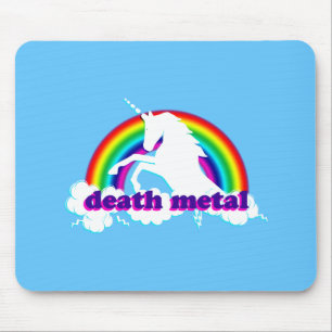 Funny Death Metal Unicorn en Rainbow Muismat