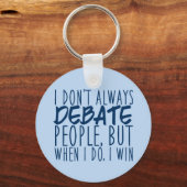 Funny Debate Champion Sleutelhanger (Achterkant)