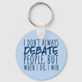 Funny Debate Champion Sleutelhanger (Achterkant)