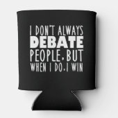 Funny Debate Team Champion Blikjeskoeler (Achterkant)