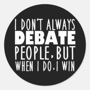 Funny Debate Team Champion Ronde Sticker