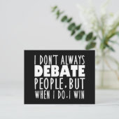 Funny Debate Team Champion Winner Quote Briefkaart (Staand voorkant)