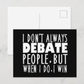 Funny Debate Team Champion Winner Quote Briefkaart (Voorkant / Achterkant)