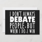 Funny Debate Team Winner Kaart (Voorkant)