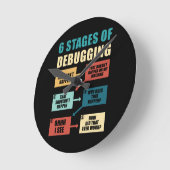 Funny Debugging Programmer Gift Coding Lover Ronde Klok (Hoek)