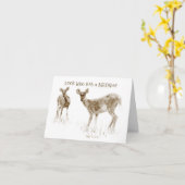 Funny Deer Birthday Kaart voor mannen (Gele Bloem)