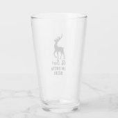 Funny Deer Cute Beer Pun Buck Mannen Glas (Achterkant)