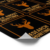 Funny Deer Hunter Things I Do Hunting In My Spare Poster (Hoek)