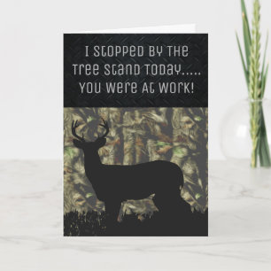 Funny Deer Hunting Birthday Card Kaart