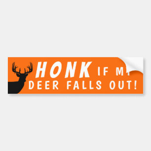 Funny Deer Hunting Bumpersticker voor jagers