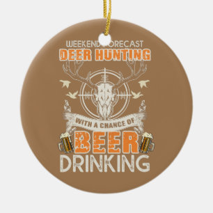 Funny Deer Hunting Keramisch Ornament