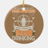 Funny Deer Hunting Keramisch Ornament (Achterkant)