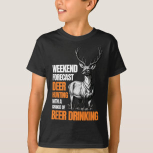 Funny Deer Hunting Season Hunter Drink bier voor T-shirt