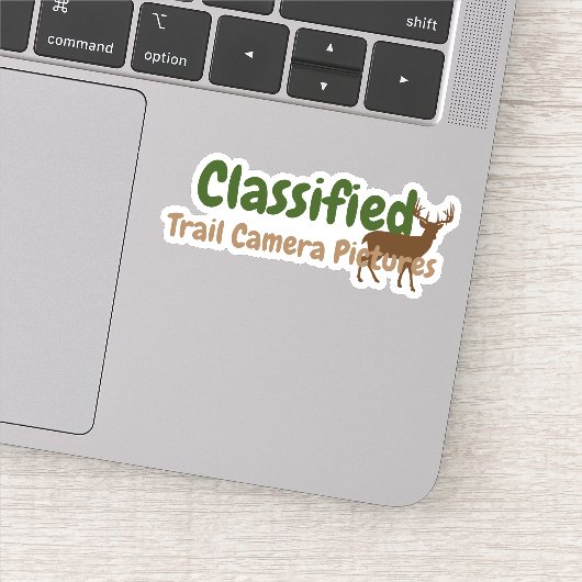 Funny Deer Hunting Sticker voor Computer (Detail)