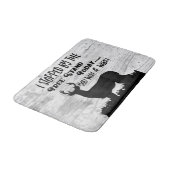 Funny Deer Hunting Tree Stand Whitetail Buck Quote Badmat (Gekanteld)