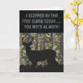 Funny Deer Hunting Verjaardag Kaart (Gele Bloem)