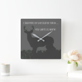 Funny Deer Hunting Work Clock Vierkante Klok (Huis)