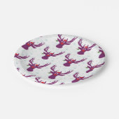 Funny Deer Santa Custom Papier Borden 7 in Papieren Bordje (Gekanteld)