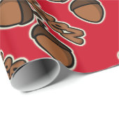 Funny deez nuts - rood cadeaupapier (Rol Hoek)