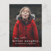 Funny Define Naughty 3 Kerstmis Feestdagenkaart (Voorkant)