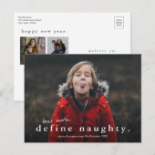 Funny Define Naughty 3 Kerstmis Feestdagenkaart (Voorkant / Achterkant)
