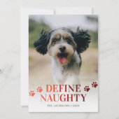 Funny Define Naughty Photo Kerstmis Feestdagenkaart (Voorkant)