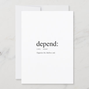 Funny definition: Dependeren Kaart