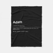 Funny Definition Quote For The Name Adam _ Fleece Deken (Voorkant)