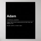 Funny Definition Quote For The Name Adam _ Poster (Voorkant)