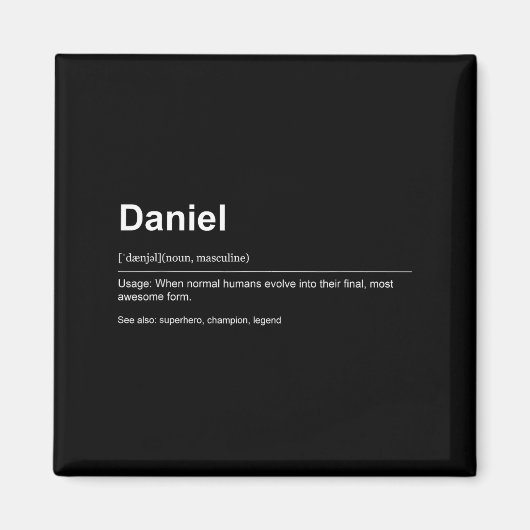 Funny Definition Quote For The Name Daniel _  Magneet (Voorkant)