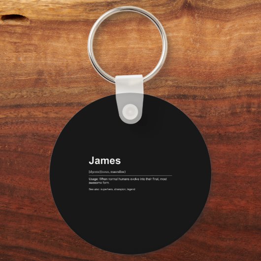 Funny Definition Quote For The Name James _  Sleutelhanger (Voorkant)