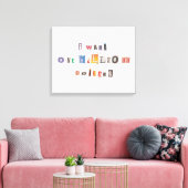 Funny demand for money Ransom Note Collage Canvas Afdruk (Insitu (Woonkamer))