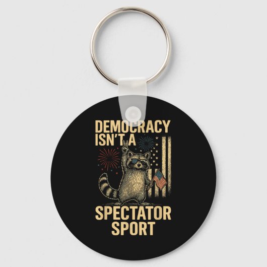 Funny Democracy Isn't A Spectator Srt Sleutelhanger (Voorkant)