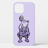 Funny Demon Paars Cute Whimsigoth Name Case-Mate iPhone Case (Achterkant)