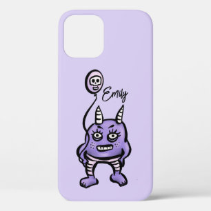 Funny Demon Paars Cute Whimsigoth Name iPhone 12 Hoesje