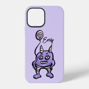 Funny Demon Paars Cute Whimsigoth Name iPhone 12 Hoesje