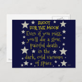 Funny Demotivational Shoot for Moon Outer Space Briefkaart (Voorkant / Achterkant)