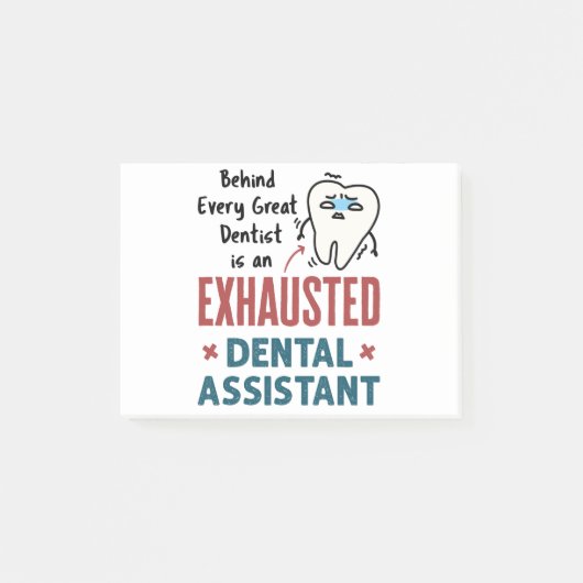 Funny Dental Assistant Exhaustote Quote Post-it® Notes (Voorkant)